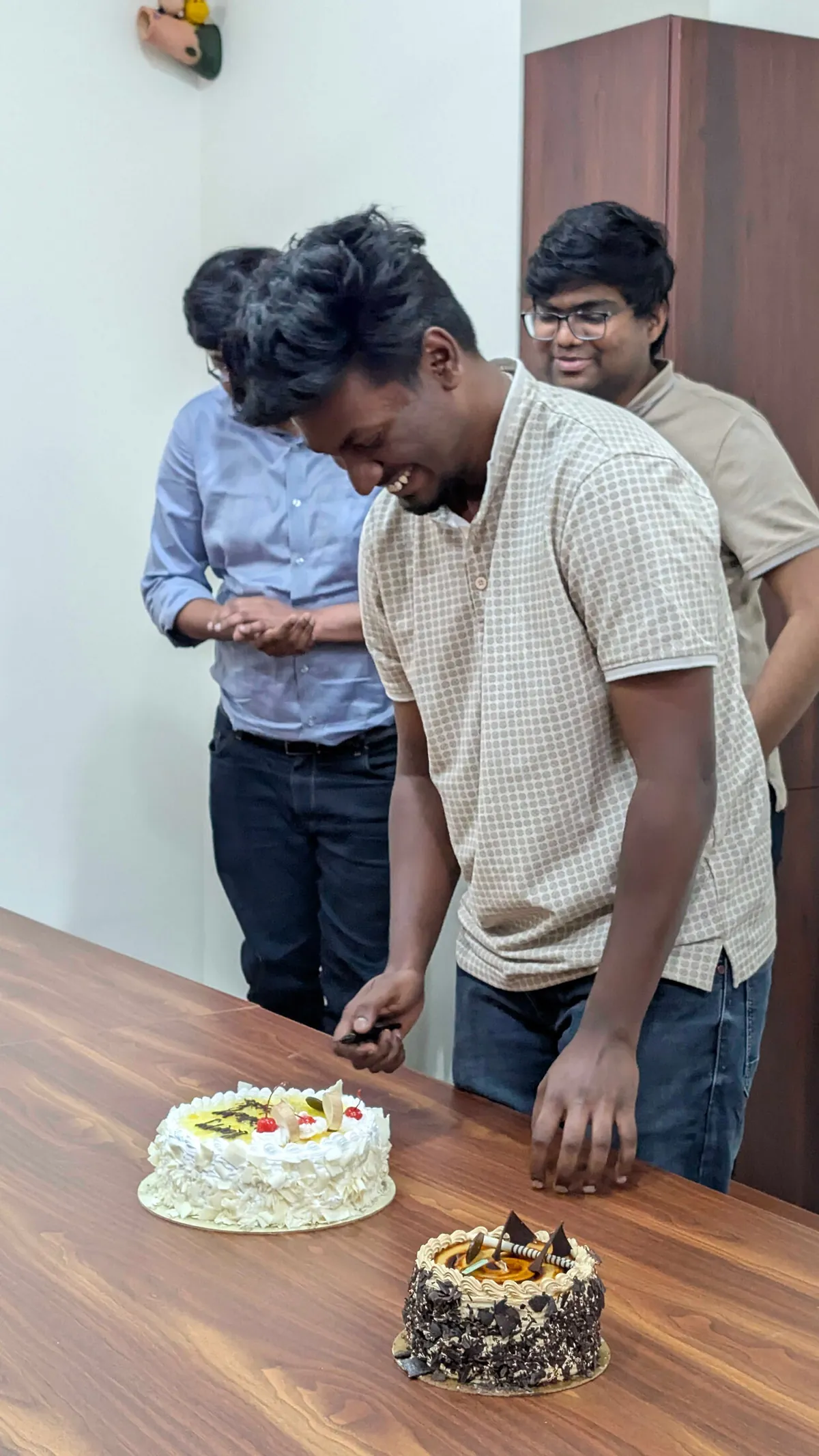 Celebrating a milestone together with cake